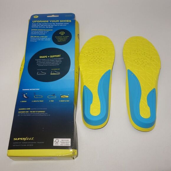 NEW Superfeet Flex Thin Profile Comfort Insoles Size B Men's 2.5-4 Women's 4.5-6 - Picture 4 of 5